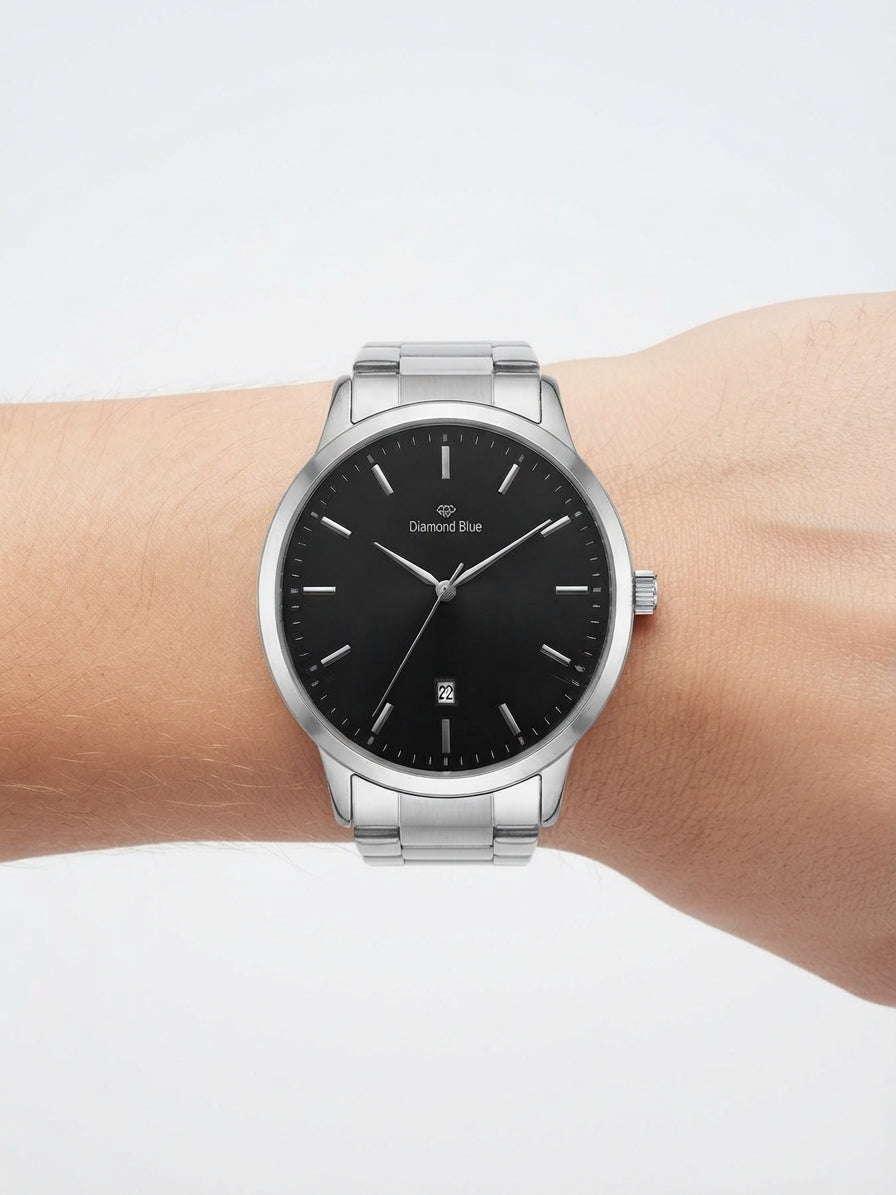 DIAMOND BLUE Stainless Steel Men's