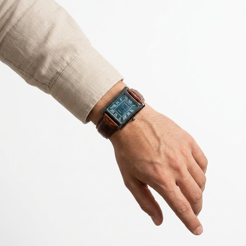 Rectangular Case Analog Quartz Watch