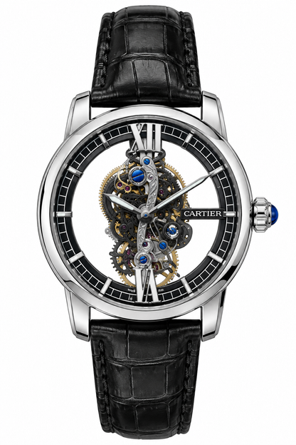 CARTIER SKELETON LEATHER MEN,S