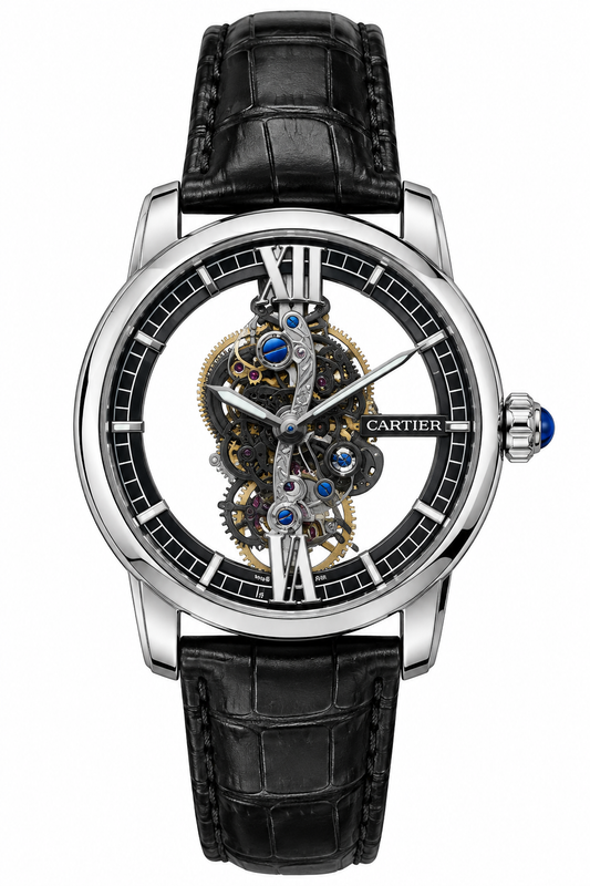 CARTIER SKELETON LEATHER MEN,S