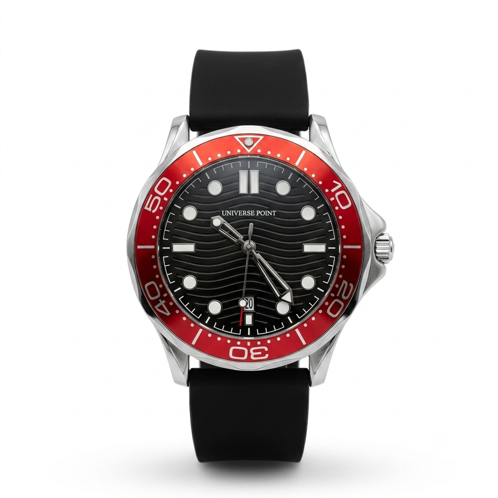 UNIVERS POINT GMT Design Men's Silicone Strap Sport Analog Watch