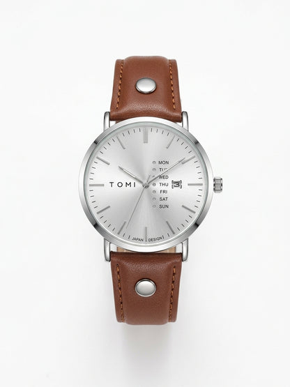 TOMI DAY-DATE LEATHER STRIPS Men