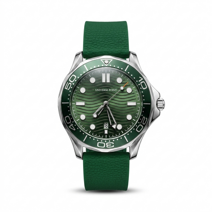 UNIVERS POINT GMT Design Men's Silicone Strap Sport Analog Watch