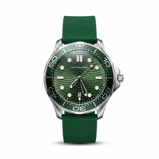 UNIVERS POINT GMT Design Men's Silicone Strap Sport Analog Watch