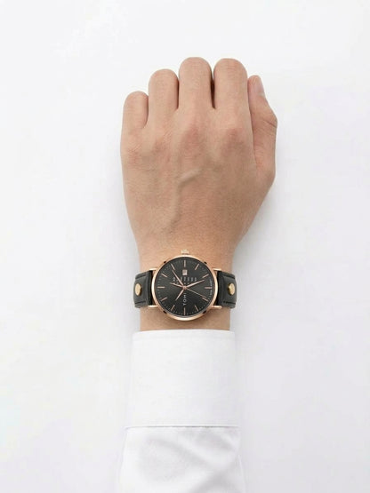 TOMI DAY-DATE LEATHER STRIPS Men