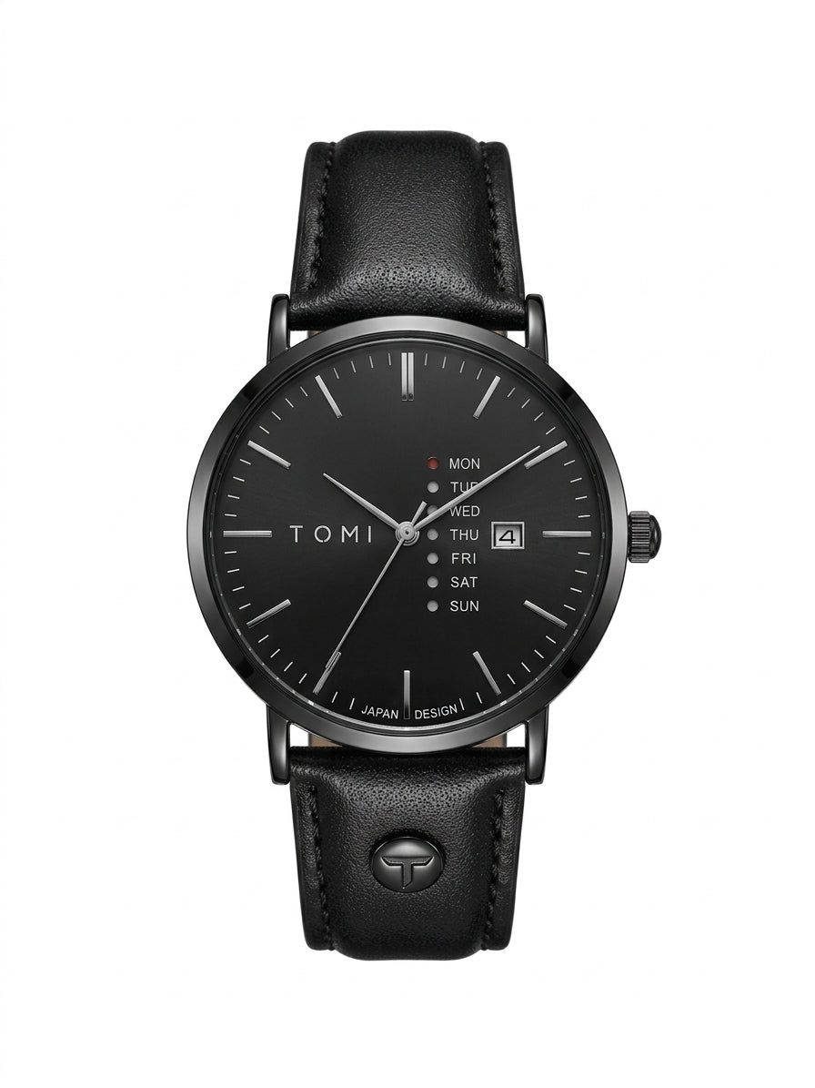 TOMI DAY-DATE LEATHER STRIPS Men