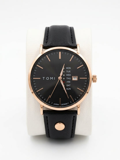 TOMI DAY-DATE LEATHER STRIPS Men