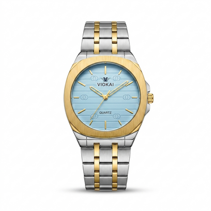 Viokai Men's slime Quartz Stainless Steel Analog Watch