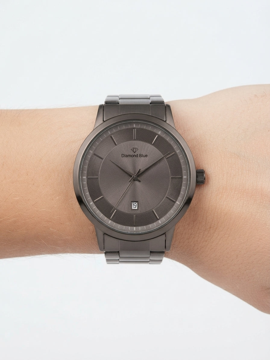 DIAMOND BLUE Stainless Steel Men's
