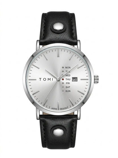 TOMI DAY-DATE LEATHER STRIPS Men