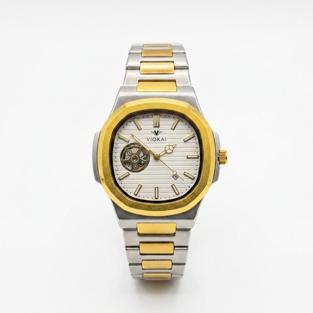 VIOKAI  Mens Two-Tone Stainless Steel Watch | VIOKAI