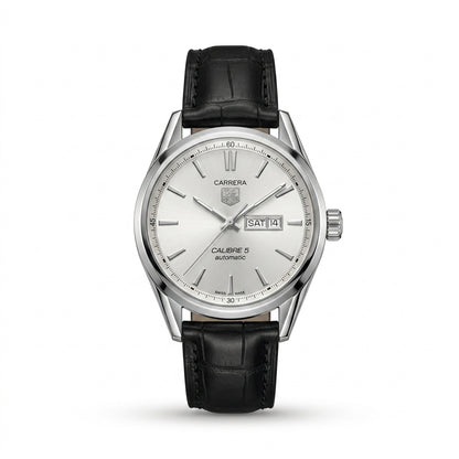 TAG HEUER Men's Leather Strap Analog Watch