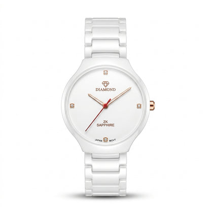 DI STAR  ceremic Men's Link Bracelet Analog Watch
