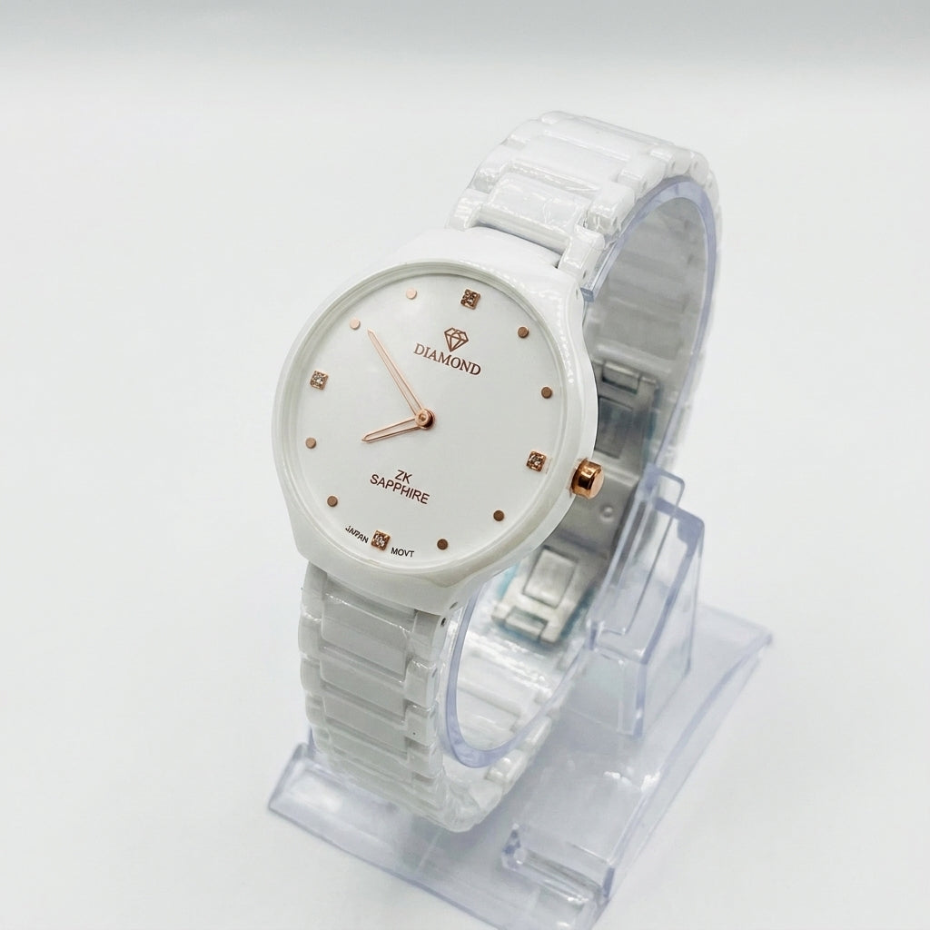 DI STAR  ceremic Men's Link Bracelet Analog Watch
