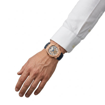 PATIK PHILIPPE Men's Automatic Skeleton Dial Leather Strap Watch