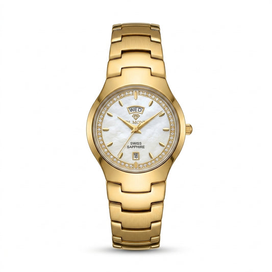 DI STAR ceremic men's Link Bracelet Analog Watch