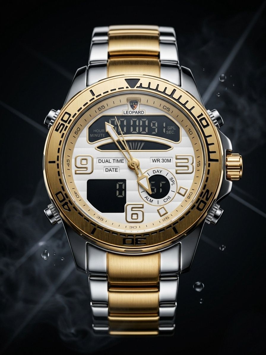 Leopard Dual Time Ana-Digi Sports Watch
