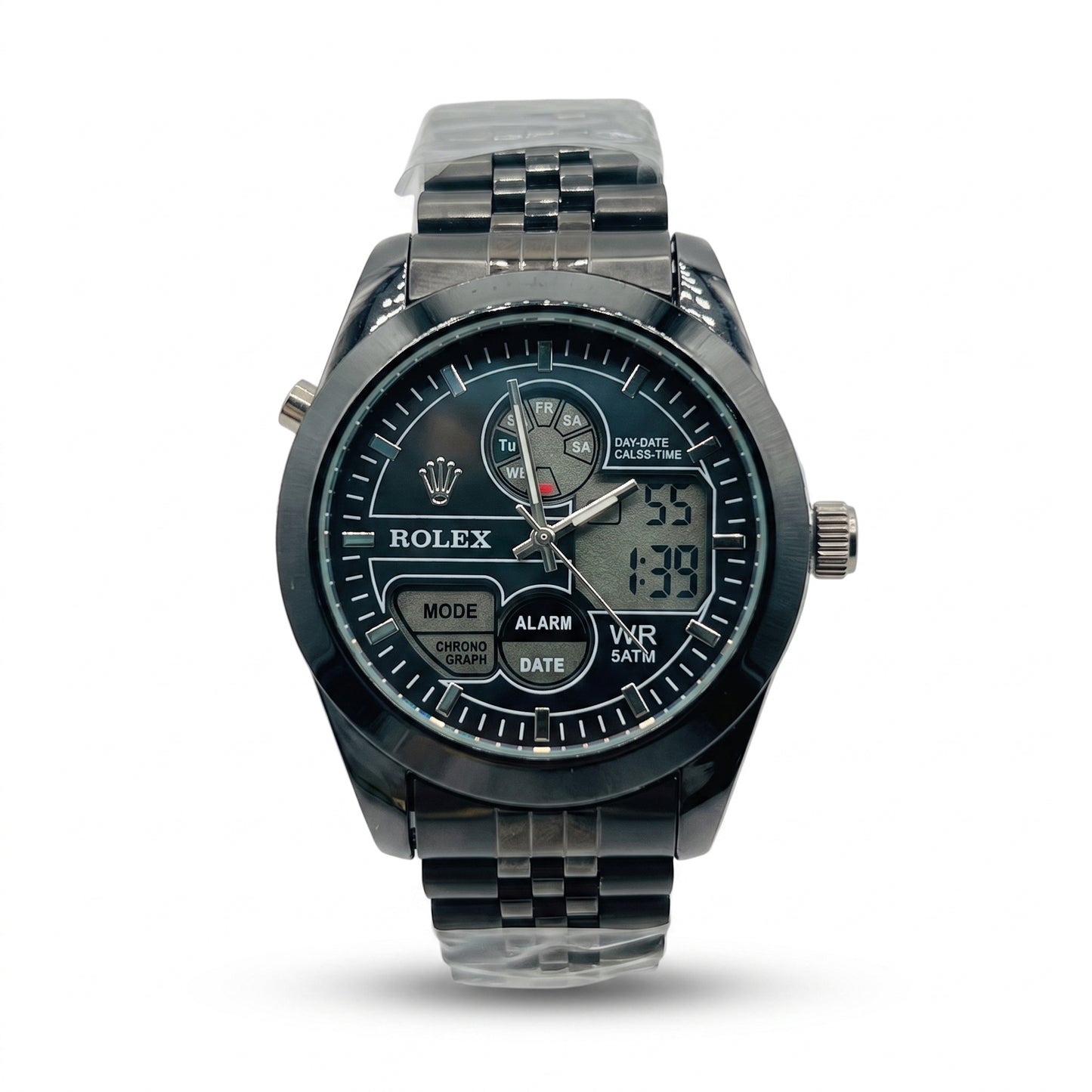 ROLEX Men's Stainless Steel Analog-Digital Watch