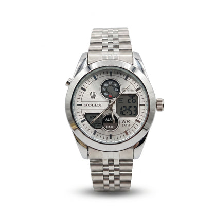 ROLEX Men's Stainless Steel Analog-Digital Watch